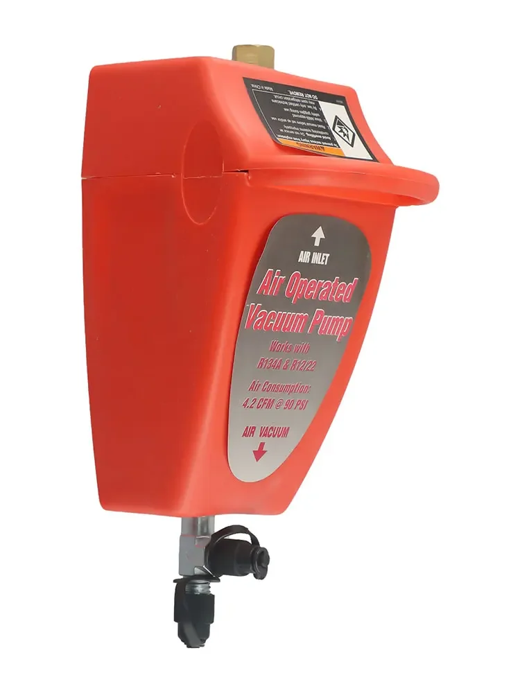 4 2 CFM Air Operated Vacuum Pump for AC R134a and R12 Systems Compact and Lightweight Design for Efficient Handling