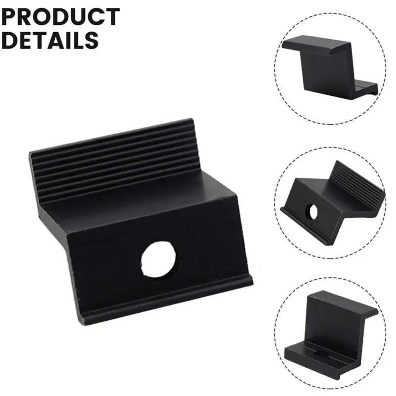 ABMH-Solar System Accessories 10Pcs Solar Panel End Clamps Aluminum Alloy Anti-Corrosion PV Mounting For 30Mm Frame