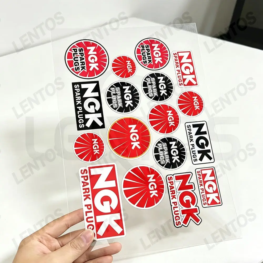 For NGK Reflective Motorcycle Stickers Waterproof Vinyl Decals for Motorbike Helmet Fuel Tank Bike