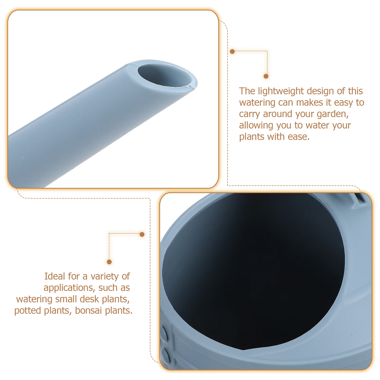 

Portable 2L Watering Can Outdoor Indoor Garden Plant Flower Kettle Spout Modern Design for Succulents