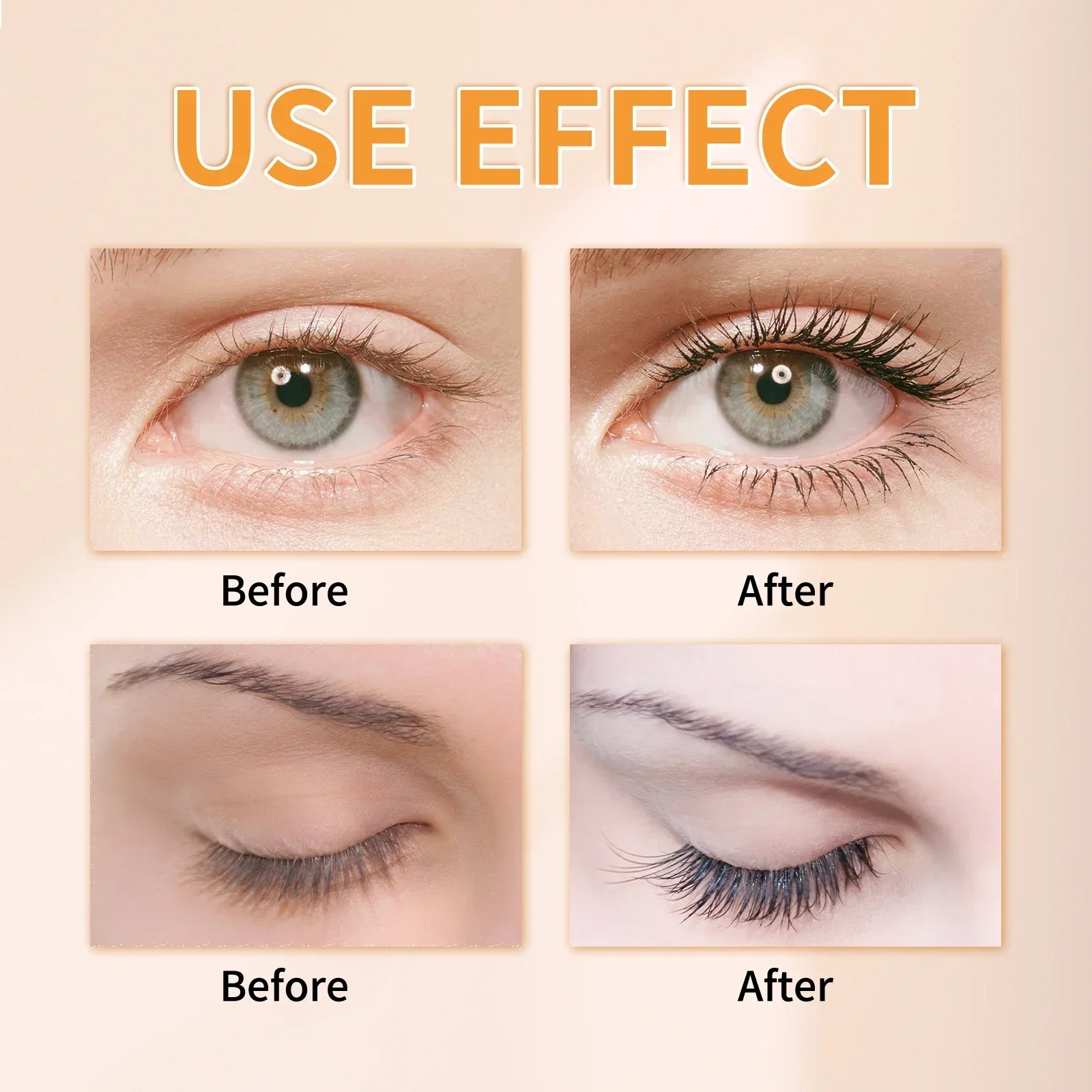 Wimperverbeterend serum met natuurlijke ricinusolie - Bevordert de groei, voegt krul en dichtheid toe voor natuurlijk volle, gedefinieerde wimpers.