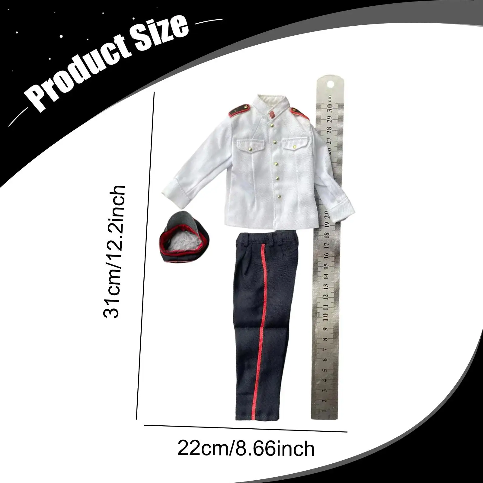 1/6 Action Figure Clothes Soldier Uniform Suit Doll Costume for 12 inch Male