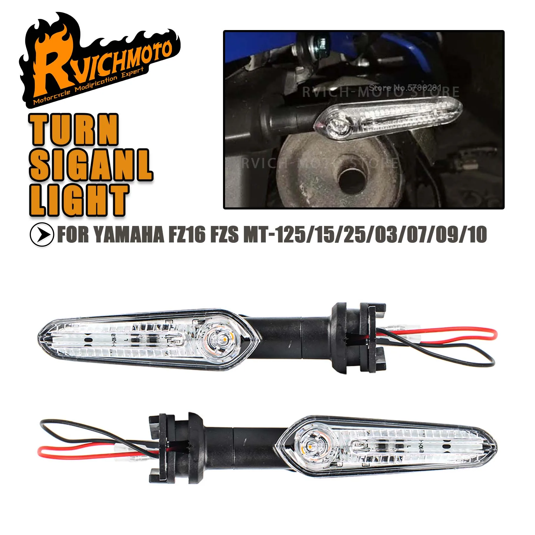 Motorcycle Front Rear Turn Signal Indicator Light Blinker For Yamaha MT 07 09 125 15 25 03 10 FZ 6N 6S 6R 8 LED Lamp Universal