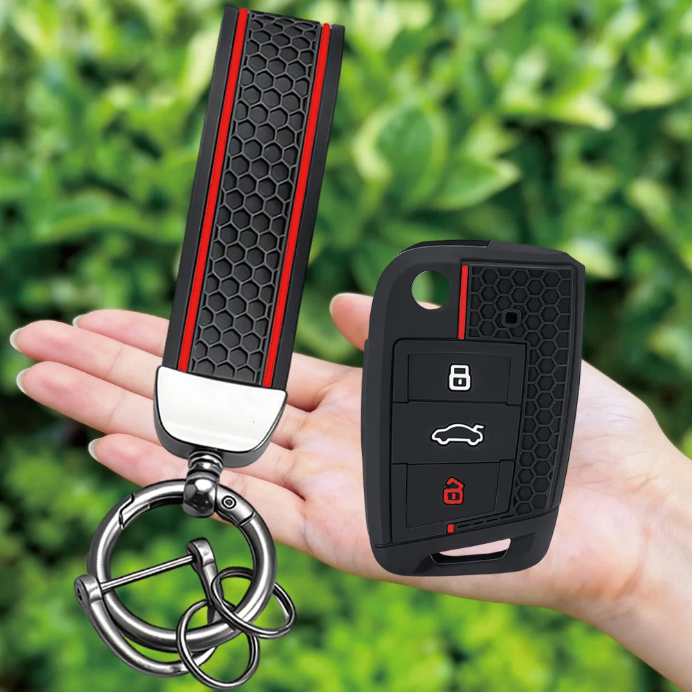 Keychain For VW golf 7 GTI POLO T-Cross T-Roc touran Tiguan Skoda Octavia Rapid kodiaq Fabia Seat Ibiza leon Ateca Arona