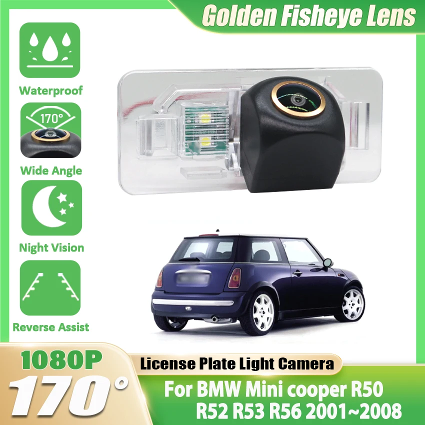 For BMW Mini cooper R50 R52 R53 R56 2001~2008 Car Reversing Back Up Camera Fish Eyes Night Vision Waterproof High Quality HD RCA