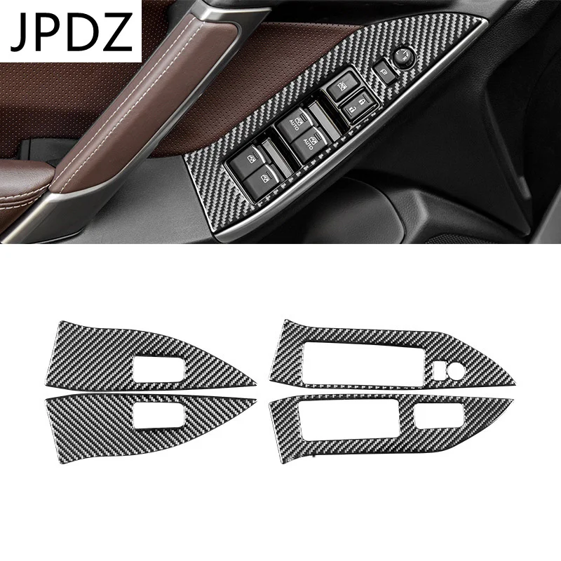 

Carbon Fiber Window Lift Switch Button Panel Decoration Sticker Decal Cover Trim For Subaru Forester 2013-2019 car accessories