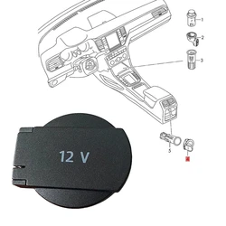1K0919341F Power Outlet Housing 12V Socket Cover Lid For VW Golf 6 7 Passat B8 Tiguan 5N Touran Jetta Polo Skoda Rapid Kodiaq