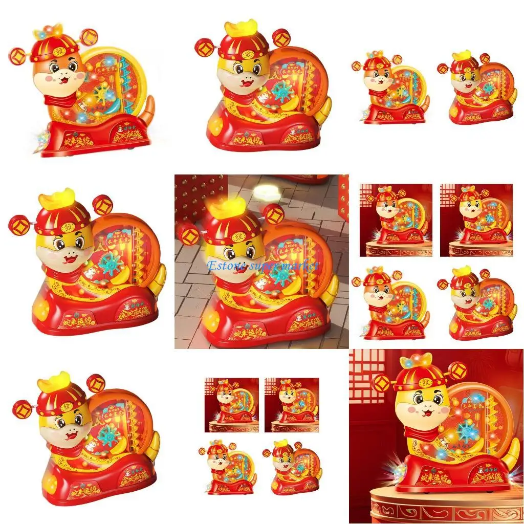 

090B Wagging Walking Snake Electric Snake Toy Music Light New Year Snake Moving Toy