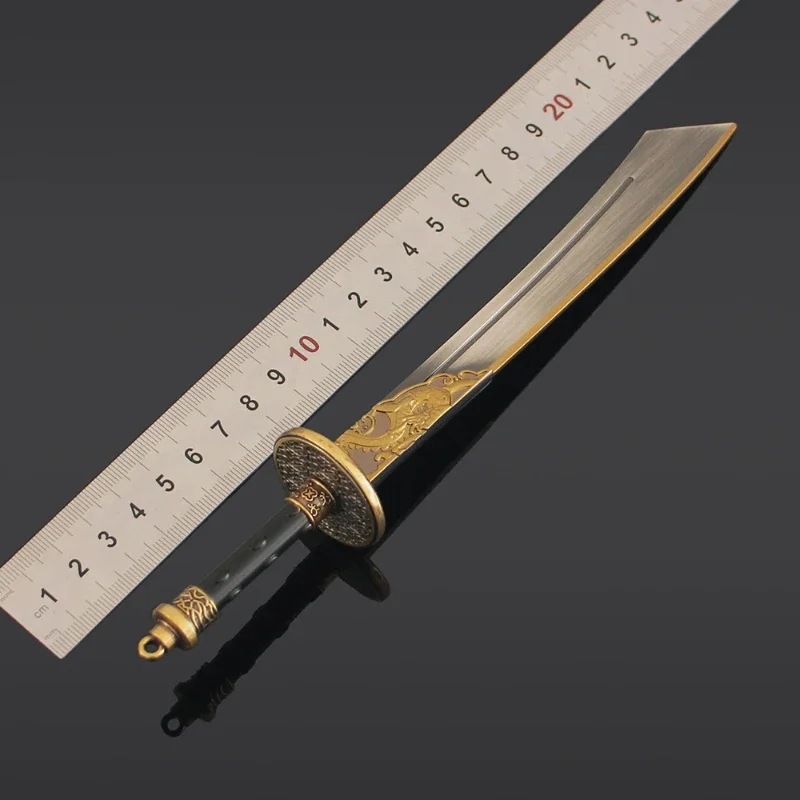 22cm novo vários armas de jogo modelo periférico inacvalado faca dupla liga modelo coleção ornamento artesanato presente aniversário brinquedo menino