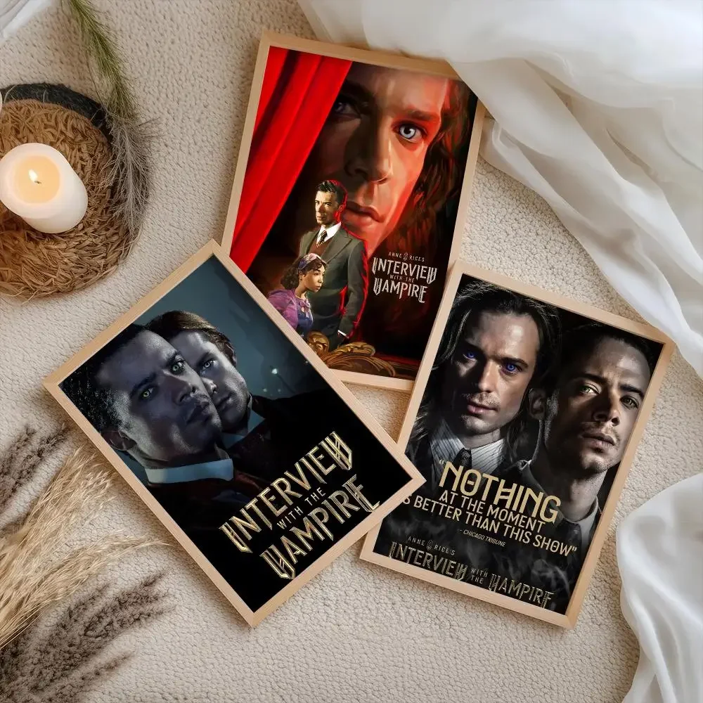 TV I-Interview with the Vampire Poster Stickers Self-Adhesive Painting Mural Decor Wall Decals for Bedroom Living Room Home Gift