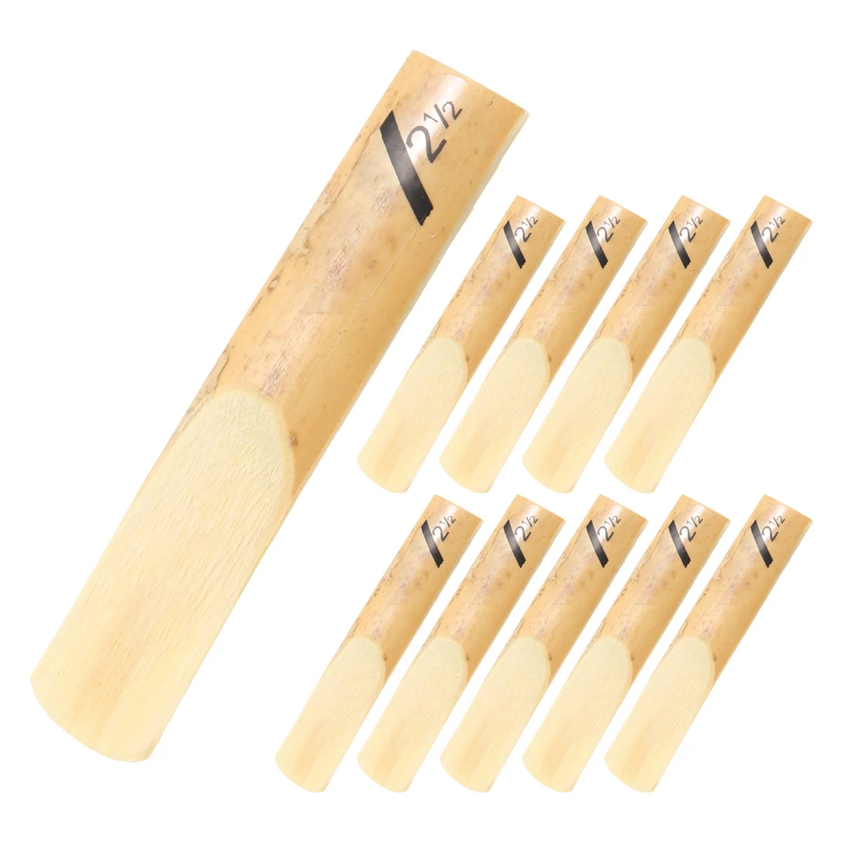 Practical 10Pcs Alto Saxophone Sax Reeds Classic Alto Reed For Riyin Saxophone 2.5 Strength 2 1/2 Music Xmas Gift Musical Instru