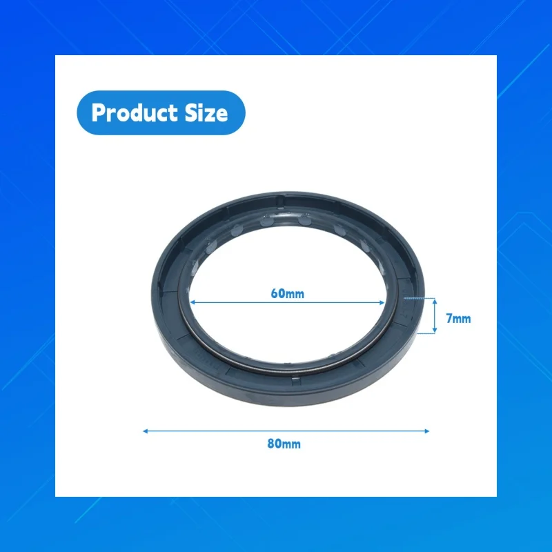 DMHUI ختم عمود دوار عالي الجودة، 60 × 80 × 7 مم، نوع BAB3SL0.5، ختم زيت مطاطي عالي الضغط NBR، تشغيل مباشر من المصنع