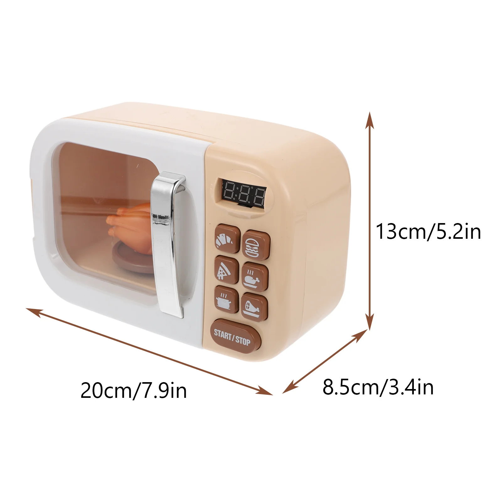 1pc Microwave Oven Mini Simulated Furniture For Kids Play House Supply Lightweight Educational Desktop Decoration Sound
