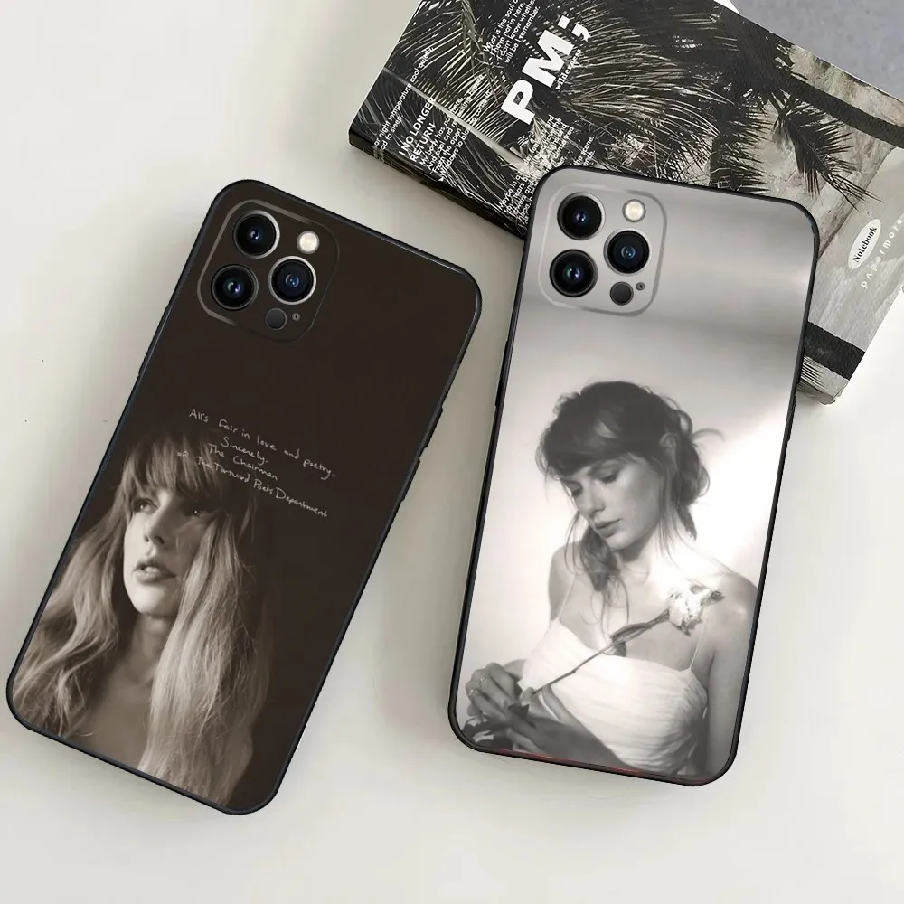 

Hot T-Taylors-S Singer S-SwiftS-S Phone Case For iPhone16,15,14,13,12 Mini 11 Pro XR,X,XS,MAX 7,8 Plus Silicone Cover Soft Black