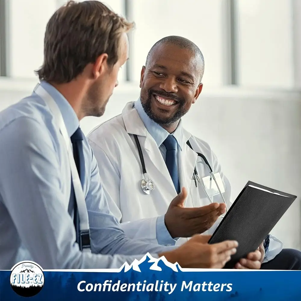 Pastas de dois bolsos pretas tamanho carta de papel texturizado, pacote com 125