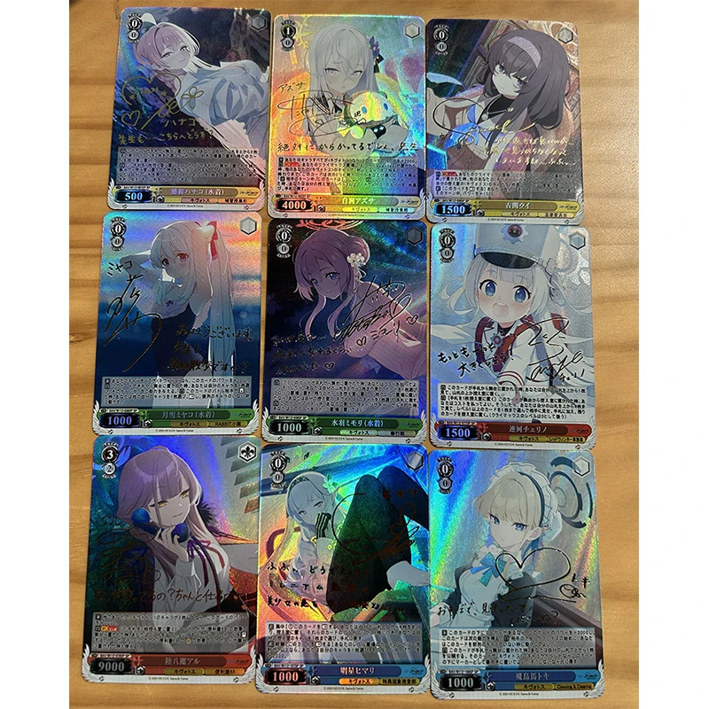 9 Stk/set Anime Blauw Archief Diy Acg Misono Mika Hayase Yuka Hoshino Jongens Spelen Speelgoed Kerst Verjaardagscadeau Verzamelkaarten