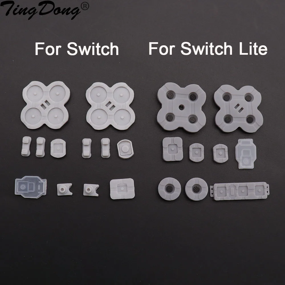 1-5Set für NS Switch Lite Joy-Con Links-Rechts-Controller, leitfähiges Gummi-Silikon-Tastenpad-Set