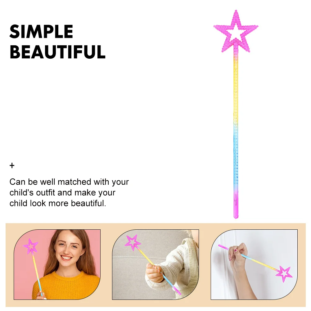 5 Stuks Ster Plastic Pentagram Fairy Wands Kids Verjaardagsfeestje Props Dress Up Magische Prestaties Ster Wands Feestartikelen
