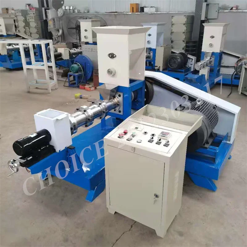 Automatic Animal Feed Food Pellet Mill Extruder Pet Dog Food Processing Line Floating Fish Feed Making Machine