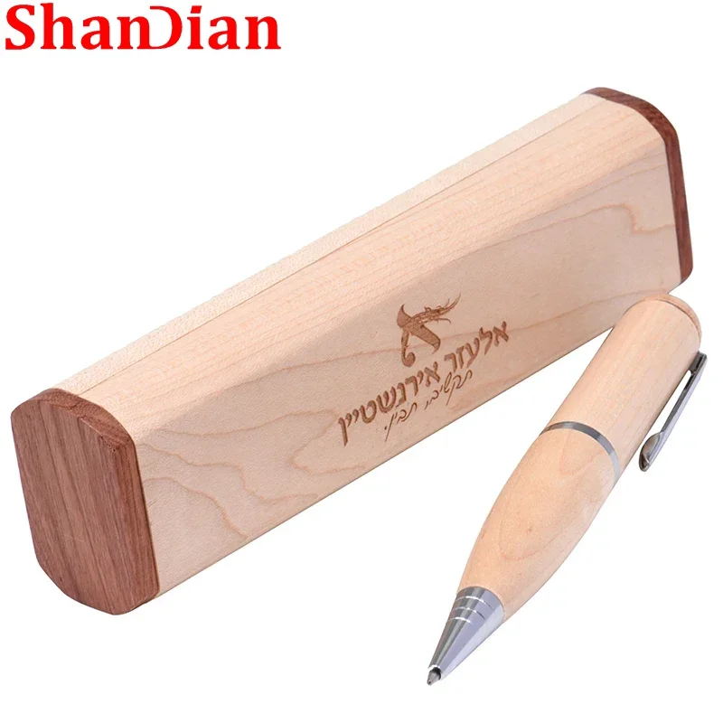 

Wooden Gift Box USB Flash Drives Free Custom Logo Pen Drive Real Capacity Memory Stick 64GB/32GB/16GB/8GB/4GB Pendrive U Disk