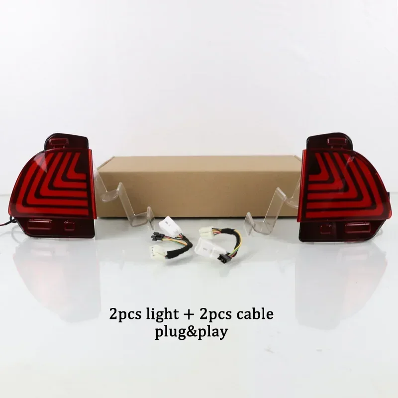 Lampu Bumper belakang LED mobil 12V, untuk Lexus LX570 2016-2019 lampu kabut, indikator reflektor sinyal belok