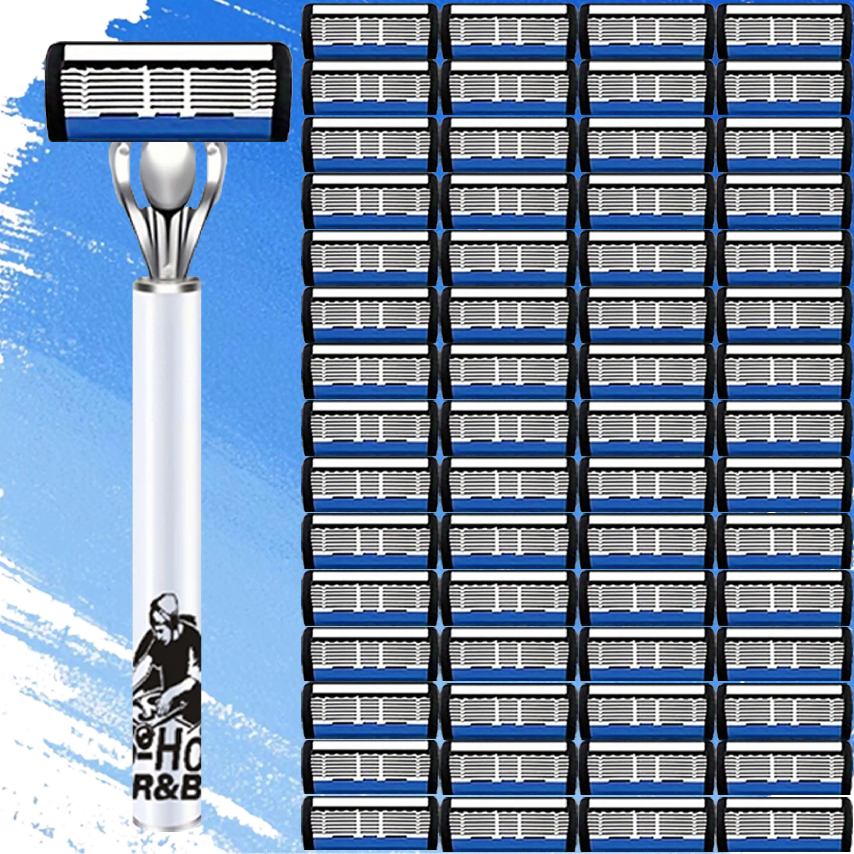 Luxurious and high-quality men's razors with comfortable anti-slip handles, safe and durable blades. Perfect gift for festivals