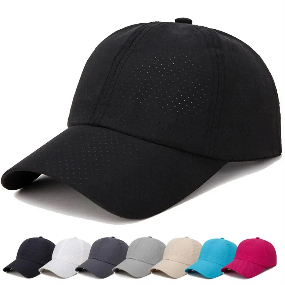 

Men Women Quick Dry Baseball Cap Breathable Adjustable Outdoor Hat Thin Mesh UV Protection Sports Caps Running Hiking