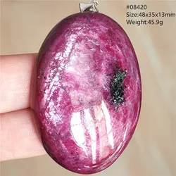 Natural Red Ruby Tumbled Pendant Women Gemstone Red Ruby Zoisite Necklace 925 Sterling Silver Beads Jewelry AAAAAA