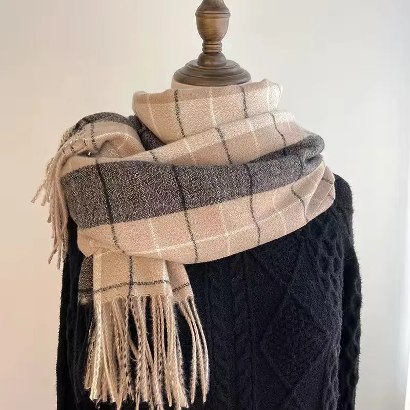 Fashion winter plaid scarf female autumn and winter everything new British classic imitation cashmere  plaid sha