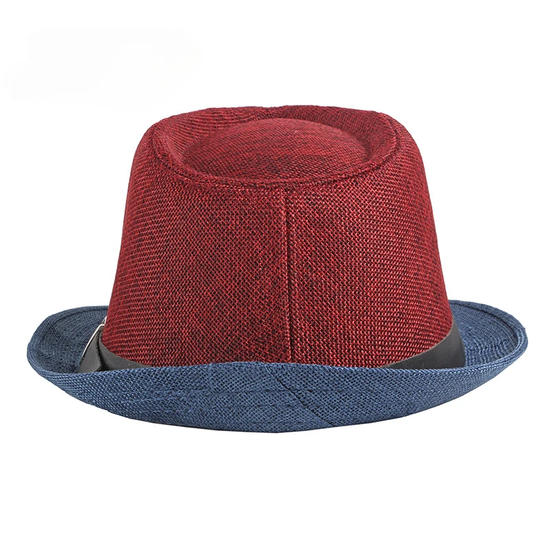 Spring and Summer Patchwork Men\'s Jazz Hat  Unisex Fashionable Fedoras Hat for Women