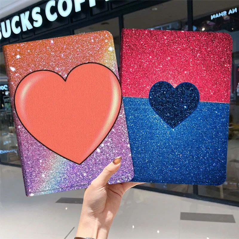

Мягкий чехол для планшета с блестящими пайетками в форме сердца для Samsung Galaxy Tab A7 A8 A9 A11 S6 S11 10.1 10.4 10.5 дюймов Lite Plus, подарок