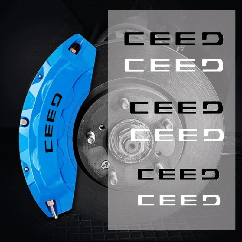 Vehicle Wheel Caliper Cover Sticker for Kia Ceed CARNIVAL CERATO GT Line K7 KX3 RIO Waterproof Decorative Decals