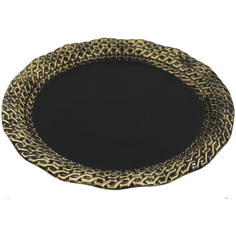 Vintage Iron Tray Abstract Pattern Hand Painted Finish for For keys Jewelry Living Room Entryway Desk Home Decor