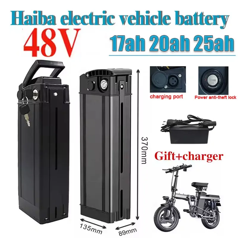 

Foldable Bicycle Battery 36V 48V 52v Low Discharge 20000mAh 18650 Lithium Battery 17Ah- 25Ah Pack For Electronic Car Replacement