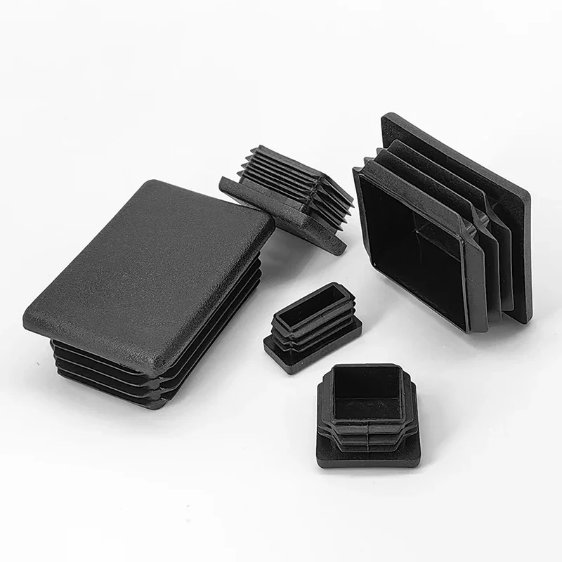 

Square Pipe Plug 10x10-100x100mm Black Blanking End Caps Rectangular Pipe Tube Cap Insert PlugsTable Chair Furniture Foot Cover