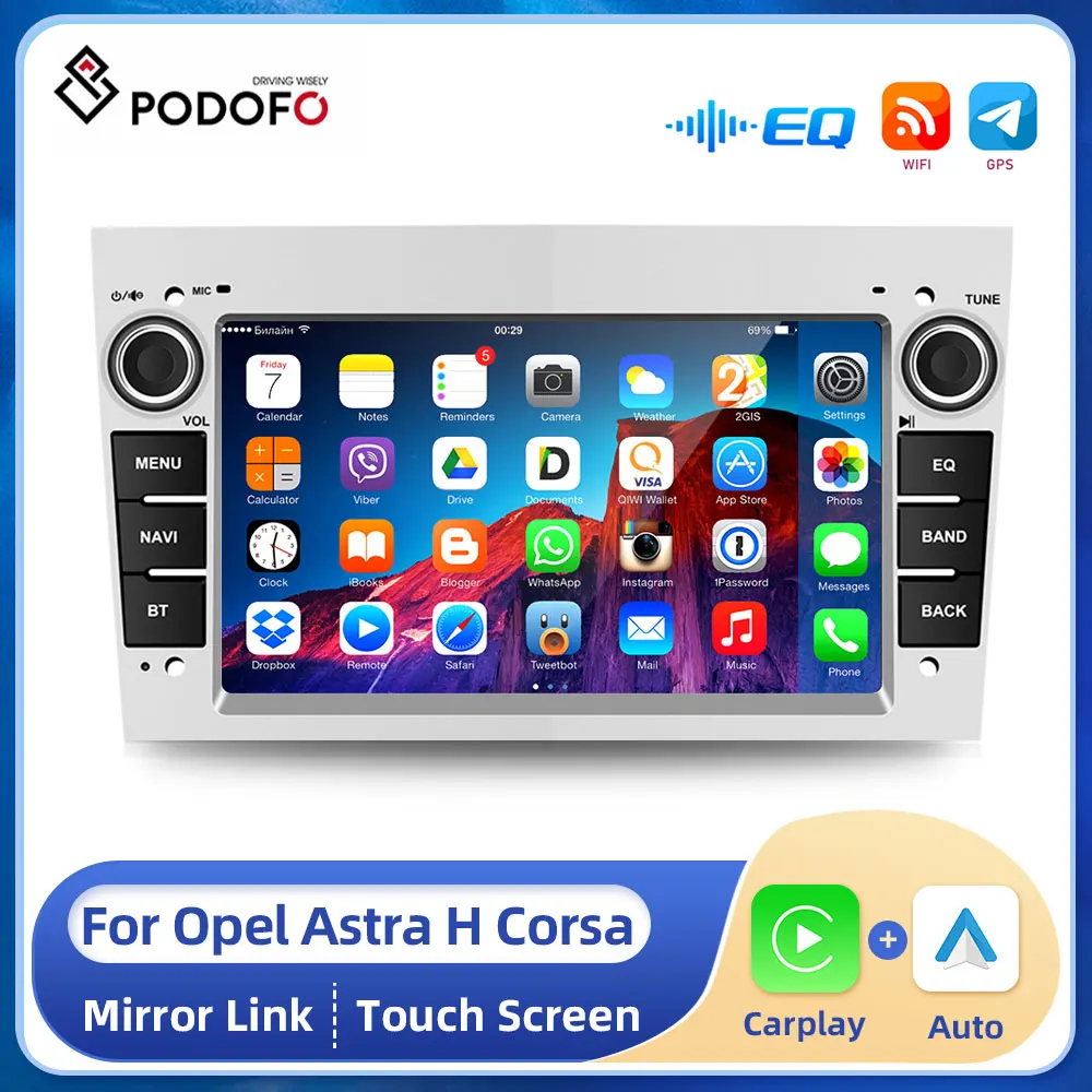 

Podofo 2 Din Android 11 Car Radio Multimedia for Opel Astra H Corsa Vectra Antara Zafira Signum Carplay GPS Autoradio