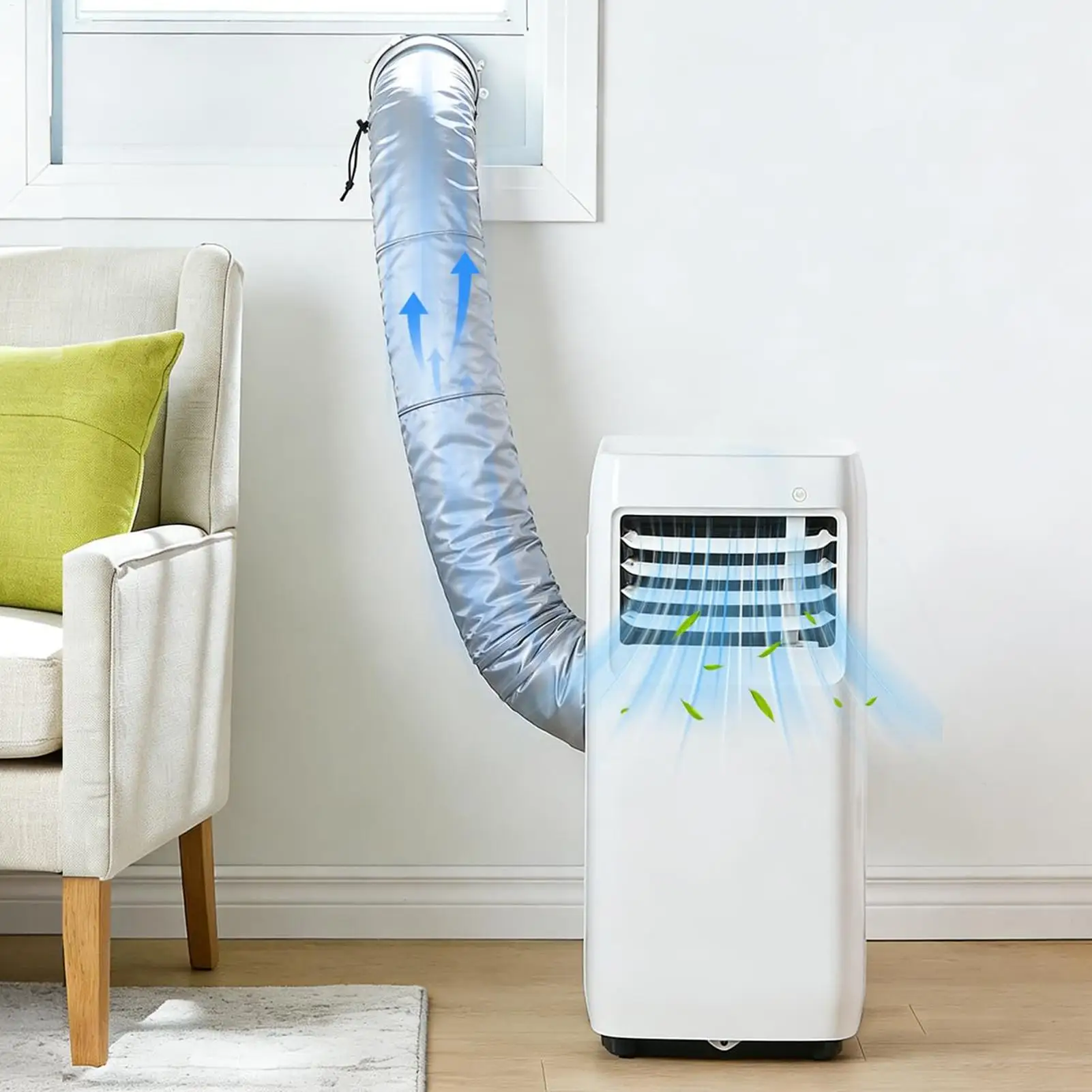 Portable Air Conditioner Hose Cover Thermal Dustproof Effective Adjustable Air Conditioner Hose Heat Reduction Wrap Home Office