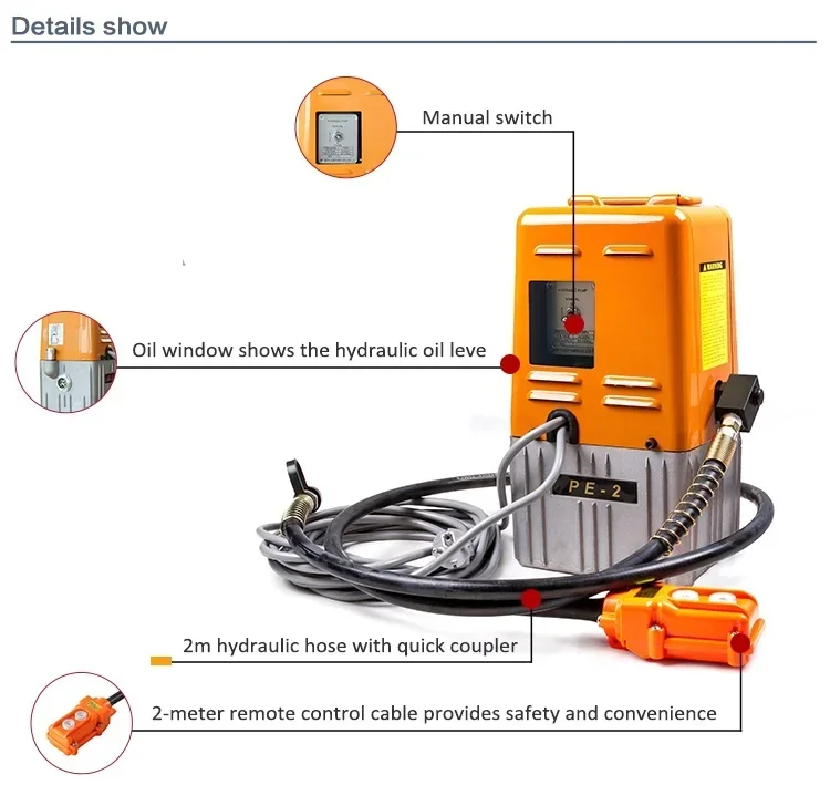 REP-2 700bar Electric Operated Power Pack Hydraulic Pumps With Oil Window