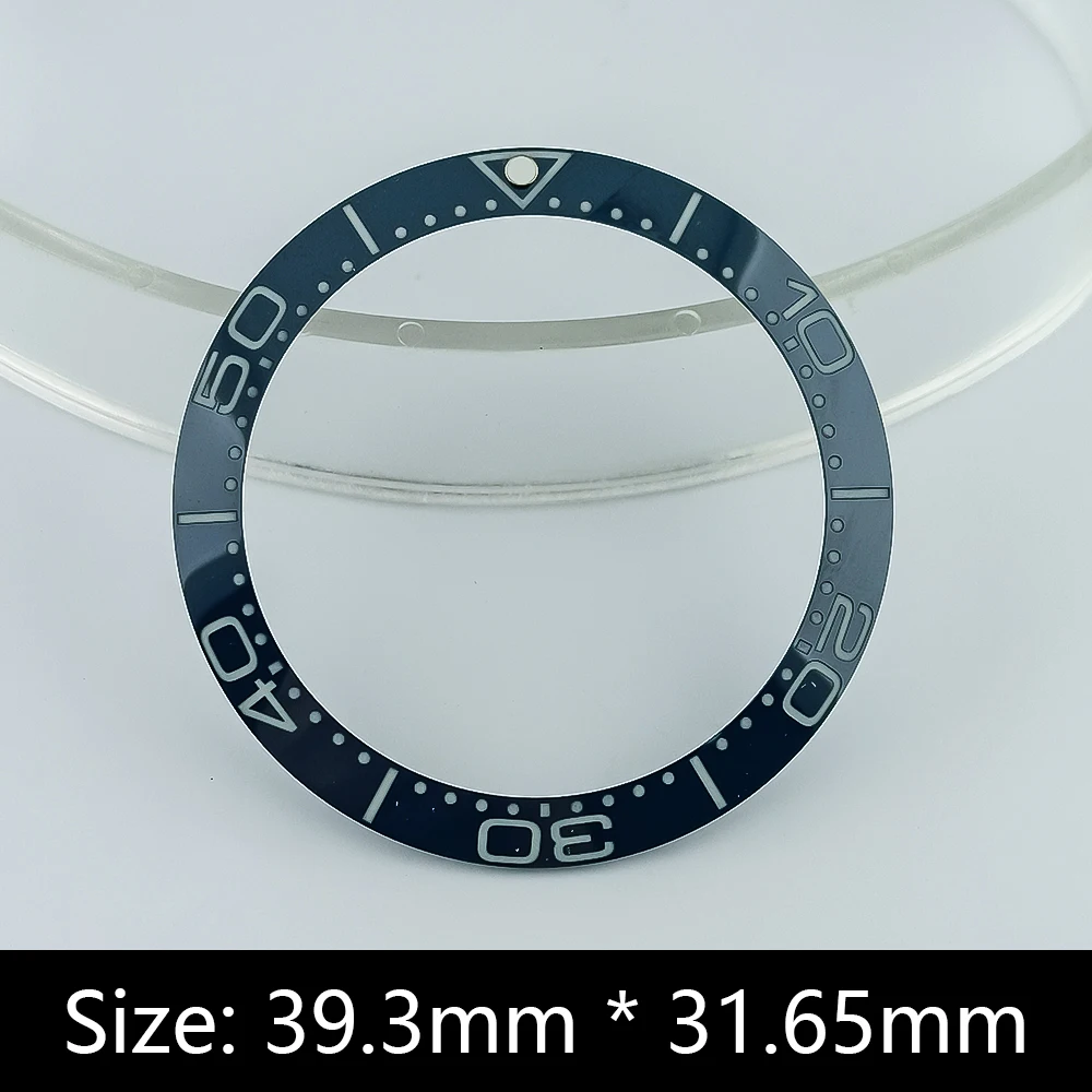 Anillo de inserción de reloj de cerámica con bisel inclinado sustituto, accesorios de reloj de celebridades, 39.3x31.65mm image 4