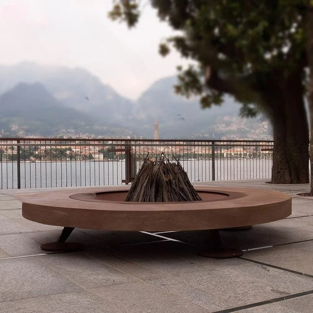 1200Mm Outdoor Fireplace Dining Table Sofa Freestanding Furniture
