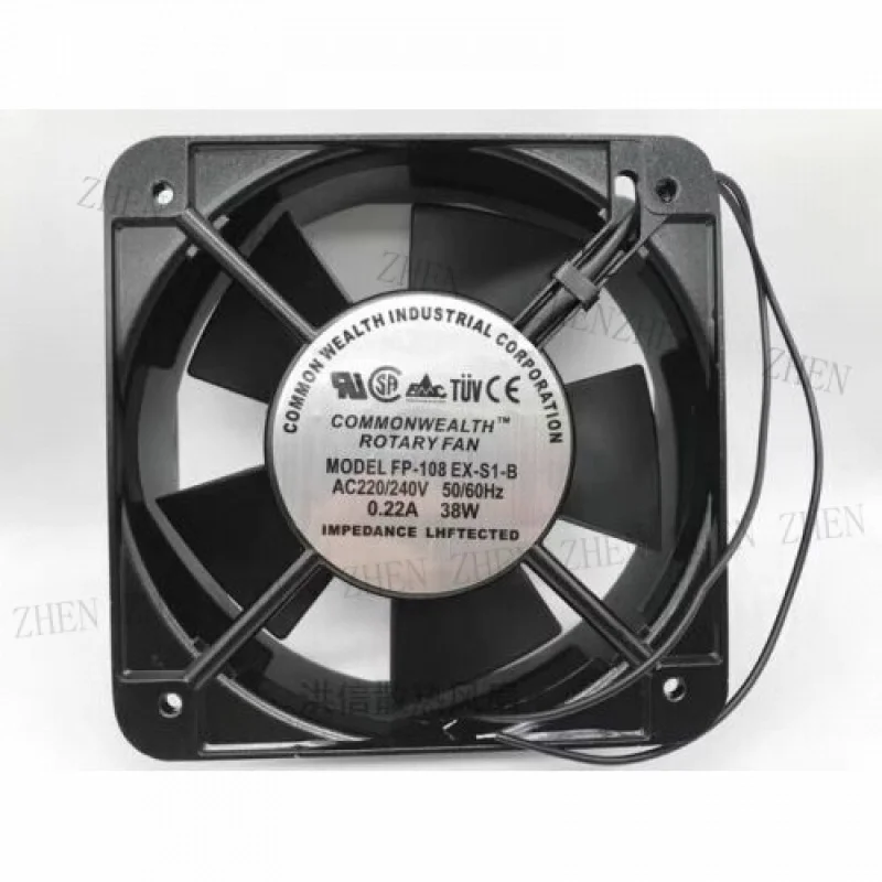

Y 1PCS FP-108EX-S1-B AC220V/240V 0.22A 38W 150*50MM FOR Large Airflow Ball Cooling Fan