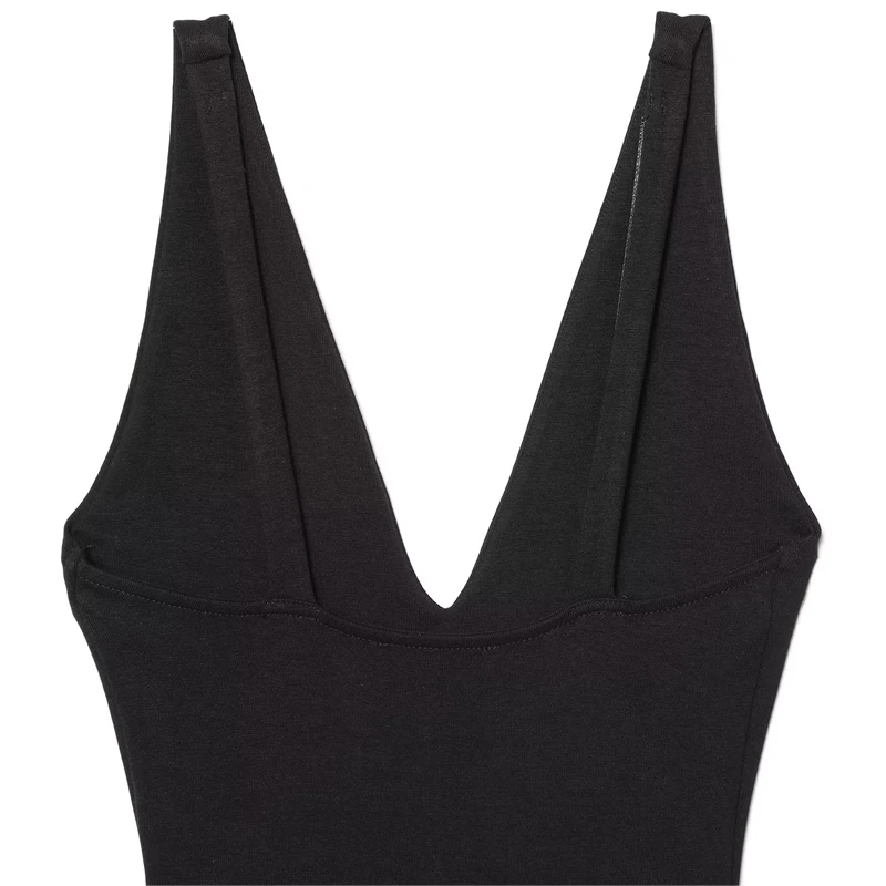 HXAO Top senza maniche Body Donna Estate Corpo dimagrante Body nero Corsetto sexy Costumi interi Scollo a V Body senza schienale