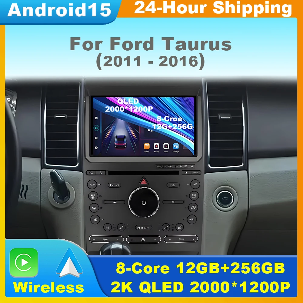 Android 15 Автомобильный радиоприемник Беспроводной Carplay для Ford Taurus 2011-2016 5G Wi-Fi Стерео Мультимедийный плеер GPS-навигация QLED Экран Android 15 Автомобильный радиоприемник Беспроводной Carplay для Ford Taurus 2011-2016 5G Wi-Fi Стерео Мультимедийный плеер GPS-навигация QLED Экран