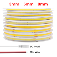 DC5V 12V COB Strip 3MM 5MM 8MM 320LEDs/m FOB LED Light Bar 3000K 4000K 6000K Flexible Ribbon Rope Cob LED Strip Linear Lighting