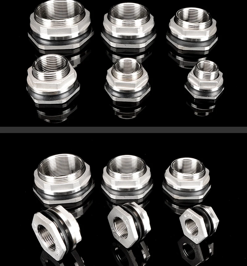 1/2 "3/4" 1 "1-1/4" 1-1/2 "1-304" 2 "BSP rosca macho tubo de acero inoxidable llave única suelta tuerca giratoria conector de Jointer de tanque de agua