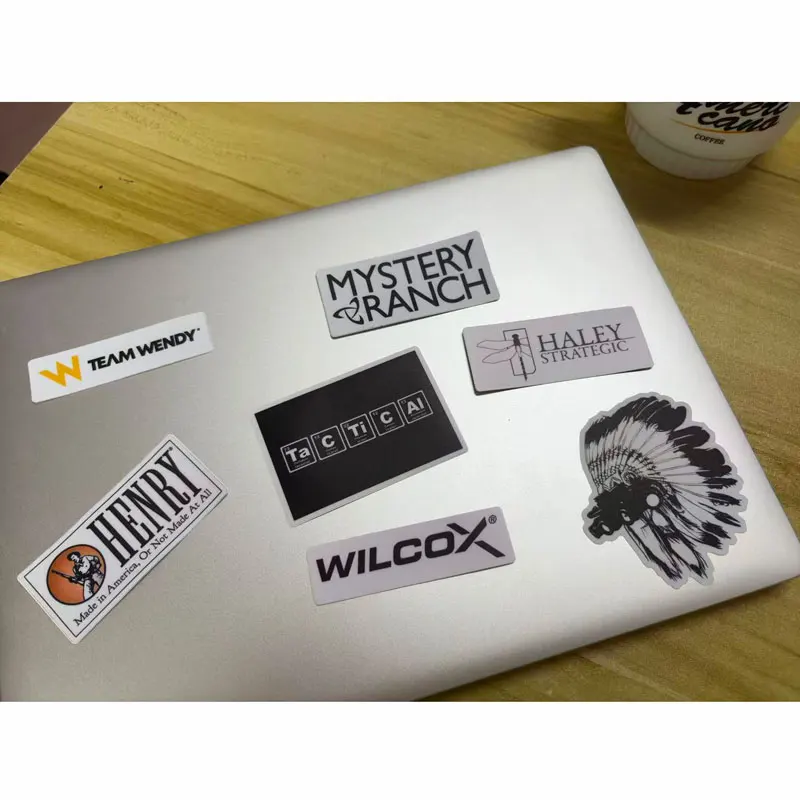 5PCS/10PCS Wholesales Tactical Gear Style Vinyl Sticker Pack Waterproof Car Decals for Motorcycle Helmet Laptop Window DIY Deco