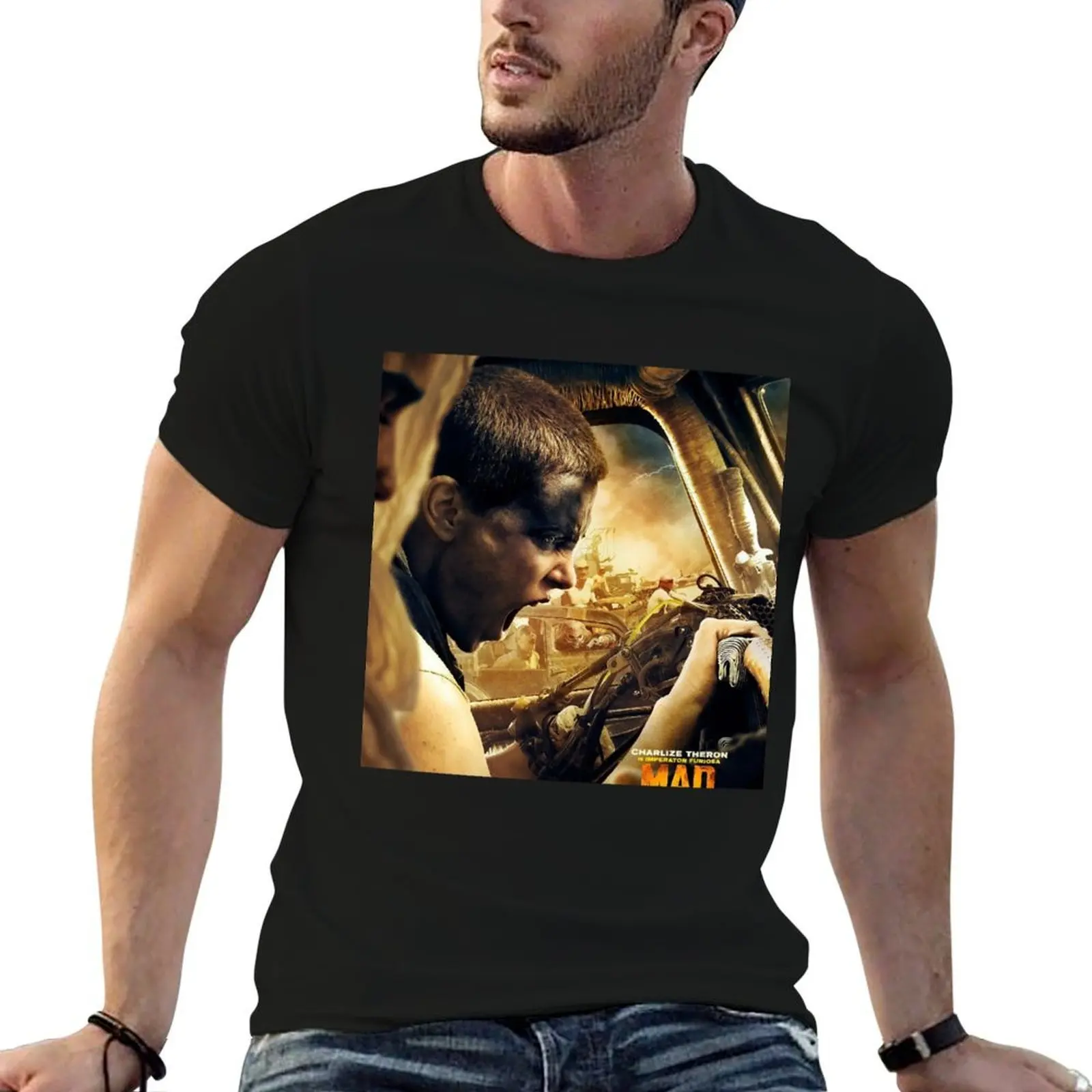 تي شيرت Mad Max Fury Road Movie Poster Furiosa تي شيرت رجالي قطن تي شيرت للرجال تي شيرت