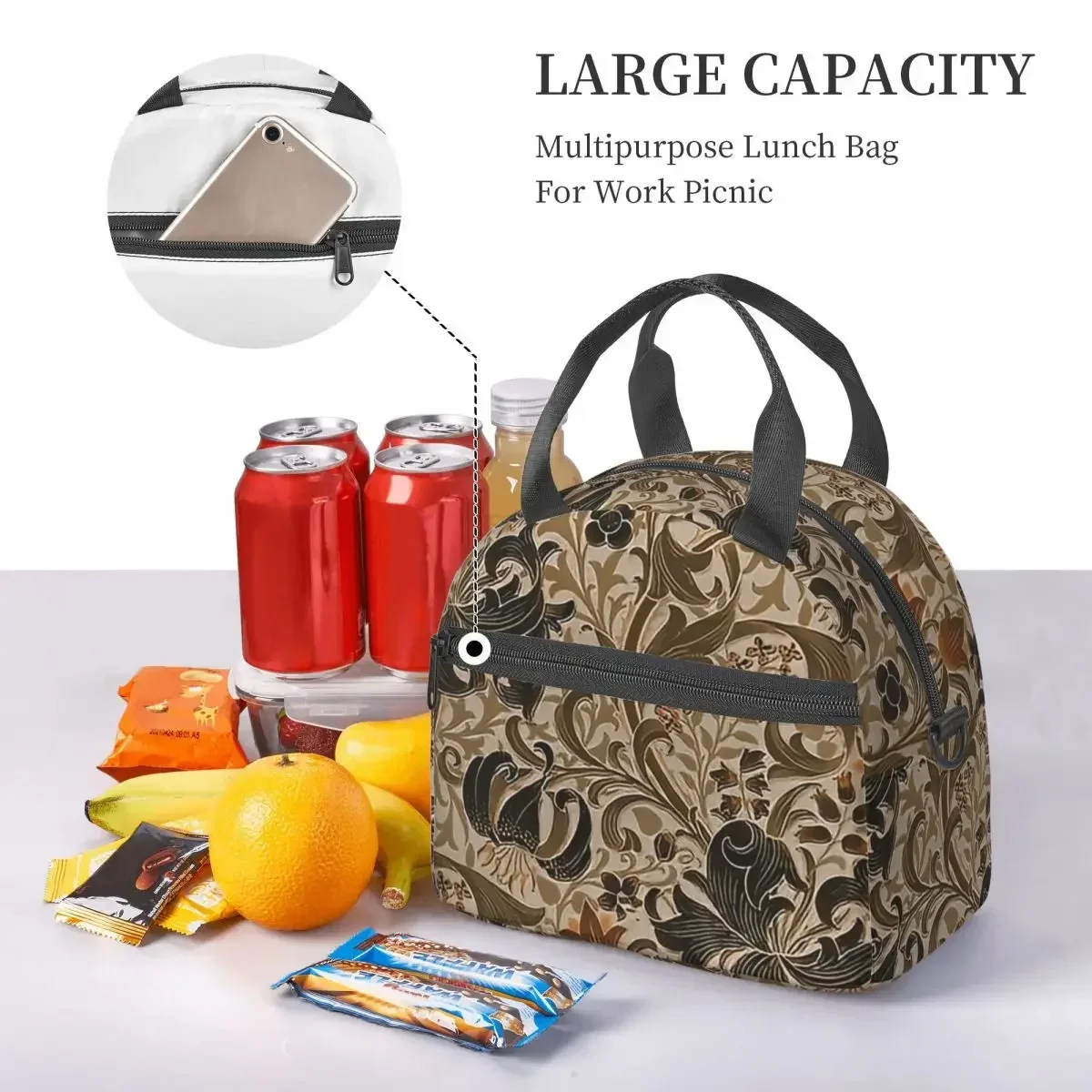 

Bullerswood Lunch Bags Insulated Bento Box Lunch Tote Leakproof Picnic Bags Thermal Bag for Woman Children Travel