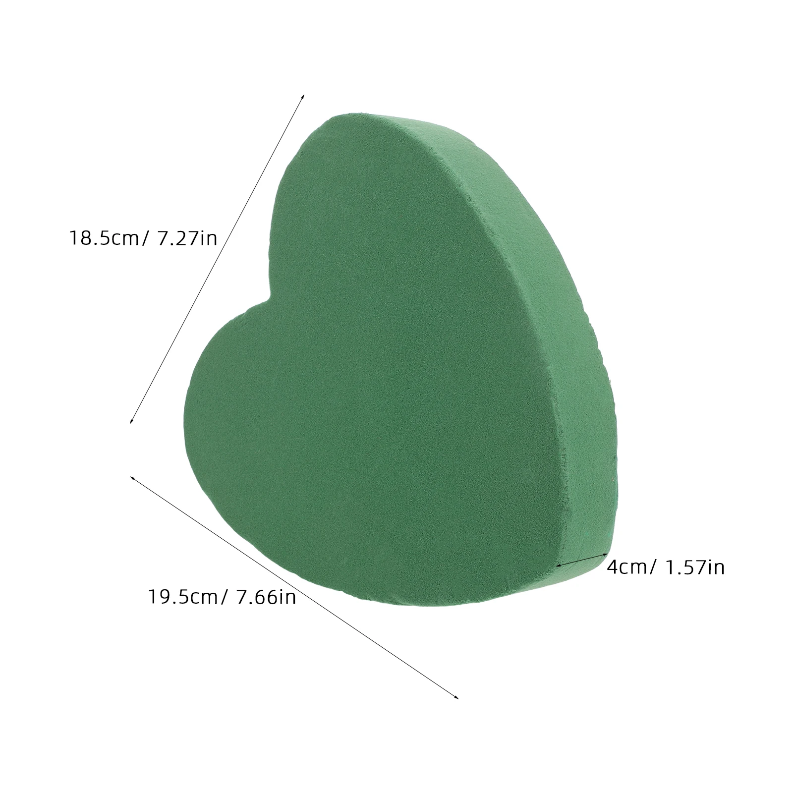 4個のハート型フローラルフォームブロック、生花や造花用のウェット/ドライフォームベース、DIYバレンタインウェディングセンターピース用