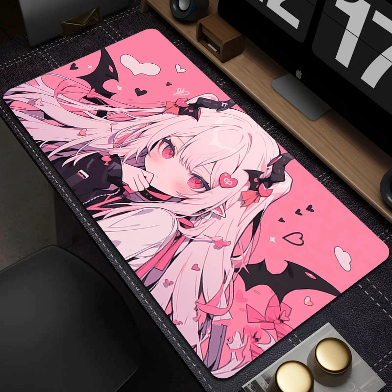 

Computer Mouse Mat 900x400mm Cute Mouse Pad Kawaii Anime Girls Large Gaming Mousepad Gamer Locking Edge Keyboard Pad Desk Mat